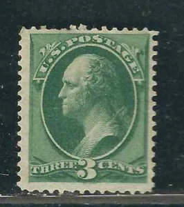 US Stamps 184 3¢ Green Washington MLH F/VF 1879 SCV $90.00 - Picture 1 of 2