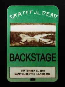 Grateful Dead Backstage Pass Capital Centre Maryland Landover 27.09.81 27.09.1981 - Bild 1 von 12