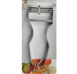 2 X SCHÄLER KARTOFFEL EDELSTAHL HAUS KÜCHE WERKZEUG SCHARF SCHÄLEN GEMÜSESAUT - Bild 1 von 1