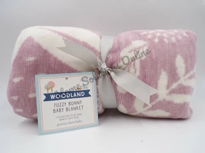 Manta bebé Pottery Barn Kids Woodland Fuzzy Bunny rosa 30x40" #9318 Foto 1 de 4