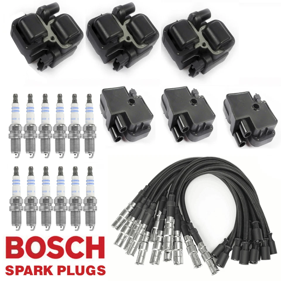 Bujía de platino Bosch para C CLK ML, bobina de encendido MotorKing UF359, cable de enchufe Foto 1 de 4