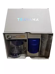 Teavana Perfectea blaue Teedose & Löffel Set mit 8 oz belgischem Steinzucker - Bild 1 von 5