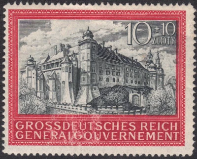 1944 Poland SC # NB41-Cracow Castle-Semi-Postal-M-H-1 - Image 1 of 2
