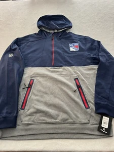 NWT NY Rangers Authentic Pro Travel & Training Tech Half Zip Up Hoodie 3XL - Picture 1 of 8