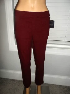 Great Rafaella size 6 burgundy comfort pull on ankle pants women NWT - Picture 1 of 7