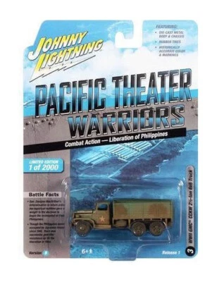 JOHNNY LIGHTNING 1/87 WWII GMC CCKW 6X6 LIBERATION OF PHILIPPINES JLML007 - Image 1 of 2