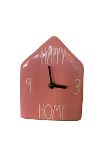 Rae Dunn “House Shaped” Happy Home Ceramic Clock - Picture 1 of 5