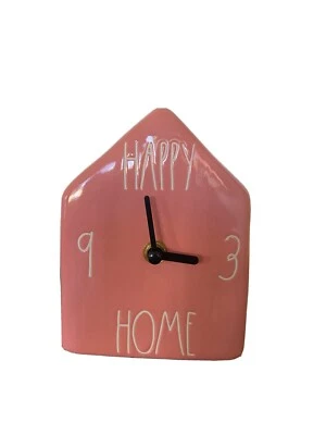 Rae Dunn “House Shaped” Happy Home Ceramic Clock - Image 1 of 4
