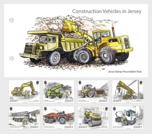 jersey 2024 Construction Vehicles Excavator Bulldozer Crane Tarmac Roller 8v PAK - Picture 1 of 1