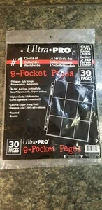 Ultra Pro 9 Pocket Pages *Holds 270 Trading Cards* 30 Pages - Picture 1 of 2