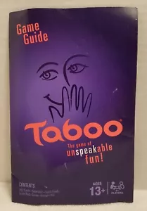 Hasbro 2013 Taboo Instructions Replacement Only - Picture 1 of 2