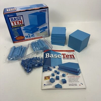 Base Ten Starter Set Learning Resources 161 pc Interlocking Grade 3-6 Workbook - Image 1 of 4