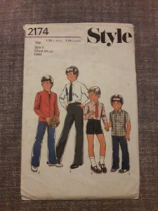 Vintage Boys Clothes Sewing Pattern Style 2174 Age 6 - Picture 1 of 5