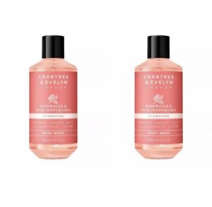 Crabtree & Evelyn Rosewater and pink peppercorn hydrating body wash 250ml x 2