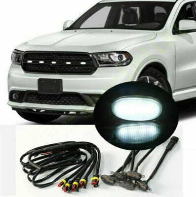 Parrilla delantera de humo blanca estilo Raptor DRL para Dodge Durango 2008-2021 Foto 1 de 4