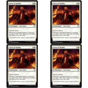4 x CURSE OF VITALITY Commander 2017 MTG White - Curse Unc - Picture 1 of 1