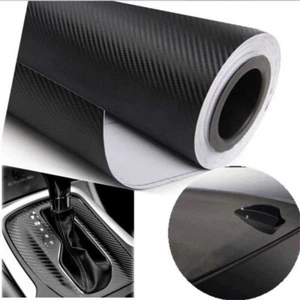 Film Vinyle Fibre de Carbone 3D Voiture Rouleau 50 X 127 cm AUTO MOTO NOIR - Imagen 1 de 5