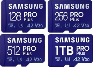 Tarjeta de memoria flash Samsung Micro SD Pro Plus (nueva) 180 MB/s 1 TB - Imagen 1 de 4
