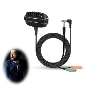 Lavalier Lapel Microphone Clip-on 3.5mm Condenser Mic For Cell Mobile Phones - Picture 1 of 12