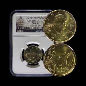 VATICAN CITY. 2012, 50 Euro Cents - NGC GEM - Pope Benedict, MS65, Rome 079 - Picture 1 of 5