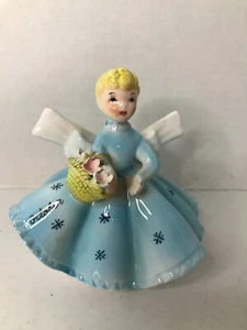 VINTAGE LEFTON CERAMIC OCTOBER BIRTHDAY GIRL BIG BOW SERIES #1853 - Picture 1 of 7