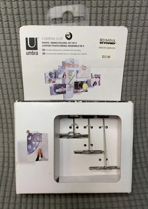 Umbra Camera Clip Set Of 9 Photo/Memo Holders - Image 1 of 2