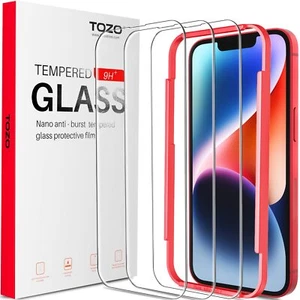 Pack de 3 protecteurs d'écran pour iPhone 14 & 13 Pro & 13 verre trempé premium 6,1" - Photo 1 sur 8