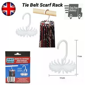 DREHBARER GÜRTEL KRAWATTENSCHAL AUFHÄNGER RACK SCHRANK ORGANIZER HALTER 20 HAKEN SPIN 360O - Bild 1 von 6