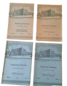 Engineering Mechanics by A. DeGroot 5838 (4 Paperbacks, 1951) VG Condition - Picture 1 of 6