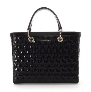 Samantha Vega Eternal Heart Quilted Handbag 2Way BLACK NEW - Picture 1 of 24