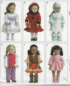 Winter Clothing for 18" Dolls Uncut Pattern 6257 - Picture 1 of 1