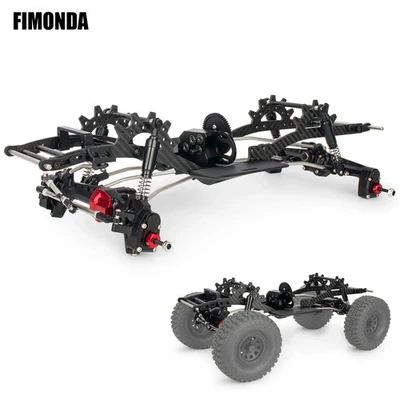 LCG Carbon Fiber Chassis Frame Kit for 1/10 RC Car Axial SCX10 II Cheater Rigs - Image 1 of 4