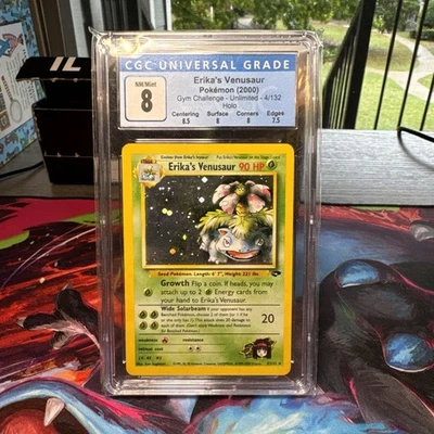 Erika's Venusaur 4/132 Gym Challenge Holo unlimited CGC 8 Nm/Mint - Image 1 of 2