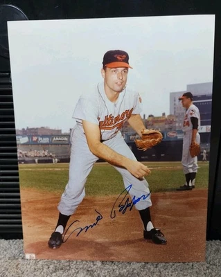 MILT PAPPAS Autographed 8x10 Photo Signed Baltimore Orioles - Image 1 of 3