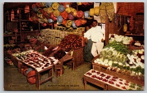 Old Mexico Stores Markets Bazaars Tropical Mexican and Indian Curios Postcard - Picture 1 of 2