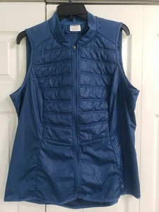 Gilet trapuntato Danskin donna taglia XL BLU con cerniera, BIKING RUNNING tasca posteriore - Foto 1 di 3