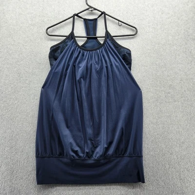 Camiseta sin mangas Lululemon para mujer mediana azul espalda deportiva sujetador incorporado cachemira yoga gimnasio Foto 1 de 4