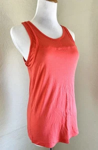 MARC BY MARC JACOBS Vintage Coral Red Modal Silk Tank Top Sleeveless Shirt M - Picture 1 of 10