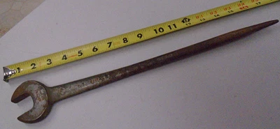 LLAVE SPUD ARMSTRONG EE. UU. 1207 GRANDE HIERRO TRABAJADORES 1-1/16 EXTREMO ABIERTO DE COLECCIÓN Foto 1 de 4