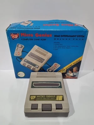 Micro Genius IQ-501 - Consola retro Famiclone vintage con controladores ¡RARA! Foto 1 de 4