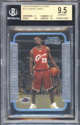 2003 Bowman Chrome Леброн Джеймс #123 карточка дебютанта RC BGS 9.5 Gem как новая - Изображение 1 из 2