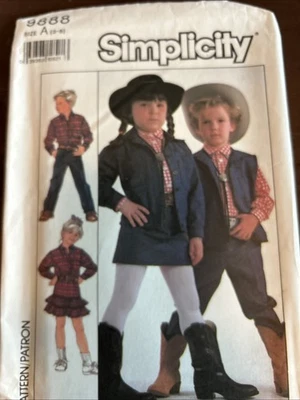 Simplicity Pattern 9888 Child’s Shirt,Pants,Skirts,Unlined Jacket , Vest Sz3-6 - Image 1 of 3