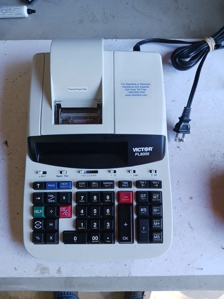 Victor PL8000 Electronic Printing Calculator Free Shipping - Image 1 of 4