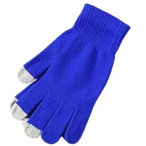 Touchscreen Winterhandschuhe Blau – Warme Smartphone Fingerhandschuhe Unisex - Bild 1 von 8
