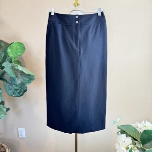 Lauren Ralph Lauren Women’s 4 Petite Black Wool Blend Midi Pencil Skirt Classic - Picture 1 of 10