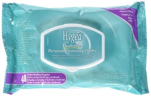 Flushable Personal Cleansing Cloths 48 Wipes - Picture 1 of 3
