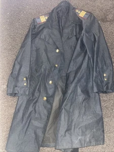 Vintage Soviet USSR Militsiya Sergeant Overcoat -Size Small - Foto 1 di 8