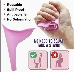 Portable Female Woman Ladies She Urinal Urine Wee Funnel Camping Travel Loo Uk - Picture 1 of 21