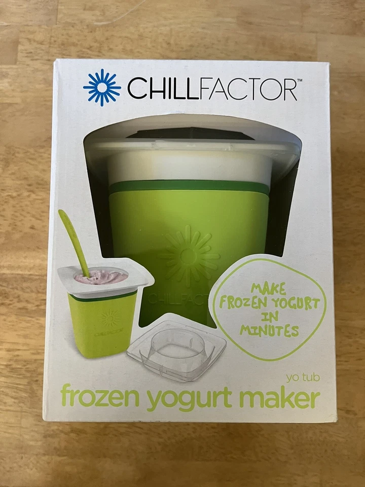 НОВЫЙ Chill Factor замороженный йогурт Maker (зеленый) сделать замороженный йогурт за минуты - Изображение 1 из 4
