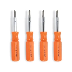 Lutz 6-in-One Pocket Size Orange Screwdriver, 26030 (Pack of 4) - Bild 1 von 1